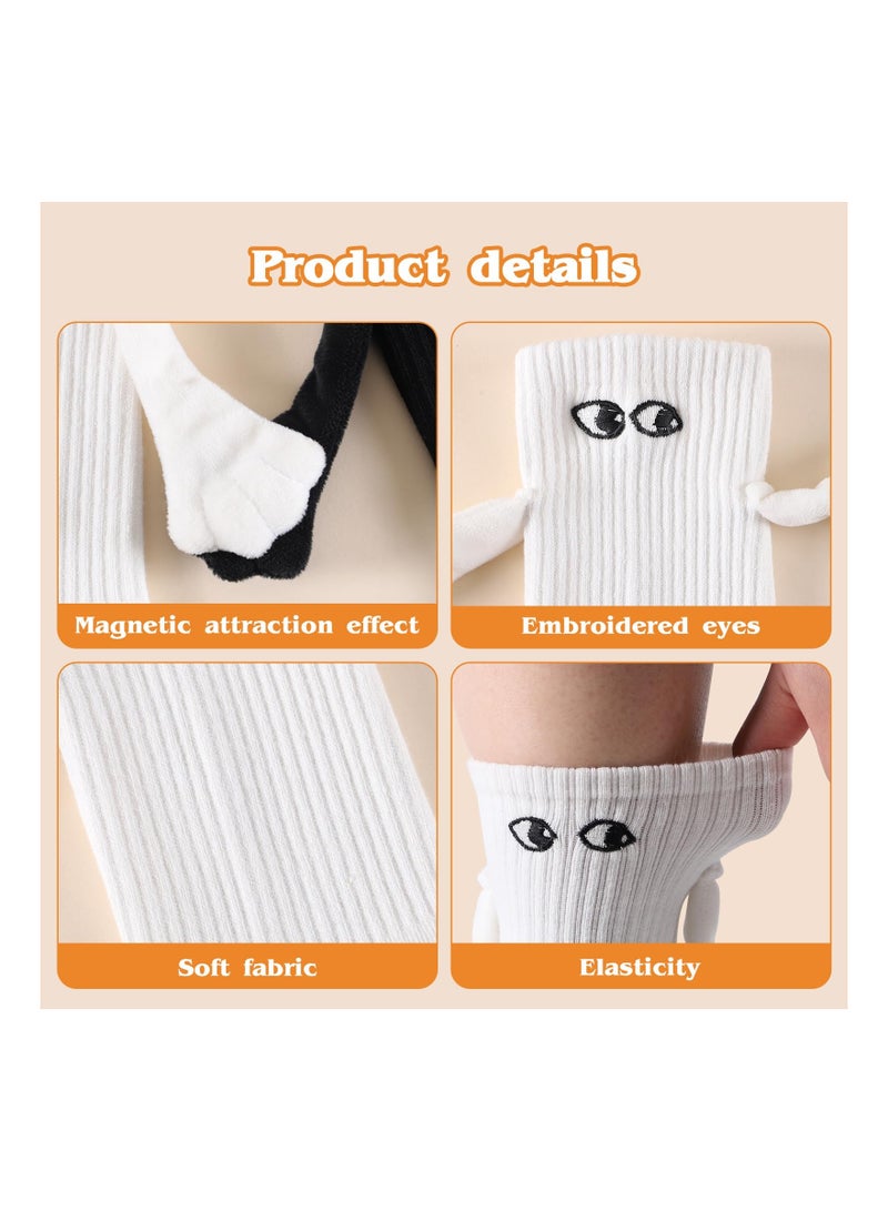 Holding Hands Socks, Magnetic Socks, Couple Hand in Hand Socks, Mid-Tube Socks, Unisex Mid Tube Funny Hand In Hand Socks, Matching Couple Socks, Funny Gift, Couple Magnetic Hand Socks (2 Pairs) - Image 4