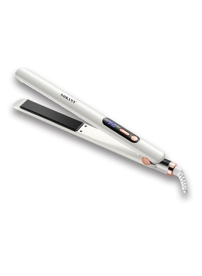 LCD Display Hair Straightener with Adjustable Temperature Flat Iron for Styling