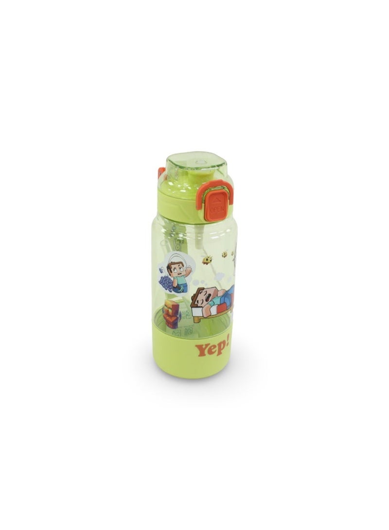 TOKYO Minecraft Plastic Water Bottle – Green - Image 1