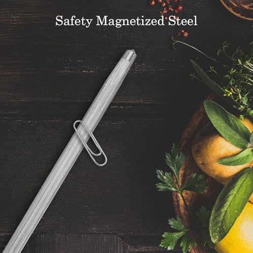 TUO Knife Sharpener Rod, 8 Inch Honing Rod for Kitchen Knife Sharpening, Professional Sharpening Steel with Ergonomic Pakkawood Handle, High Carbon German Steel, Falcon Series - Image 5