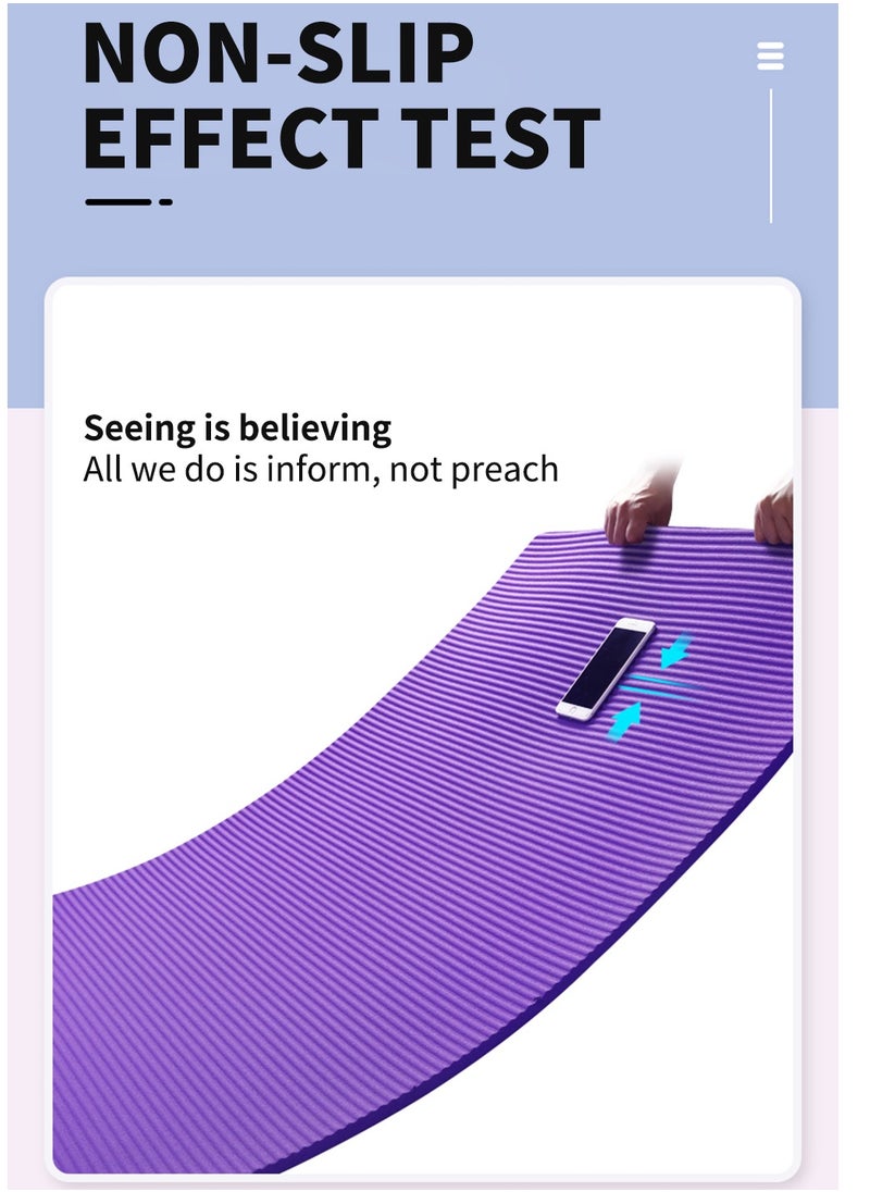 DOOAIR - Extra Thick Yoga Mat Purple 1CM - Image 1