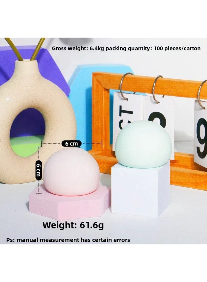 【3PCS，Only Three】Bead Squishy - Noise Popping Ball Squishy Toy - (6cm) sweet orange noise ball [free air pump] - Ice Cube Crackle Ball, Handmade Sensory Toy, Stress Relief Popping Beads, Fun Fidget Toy, Kids Decompression Gadget - Image 5