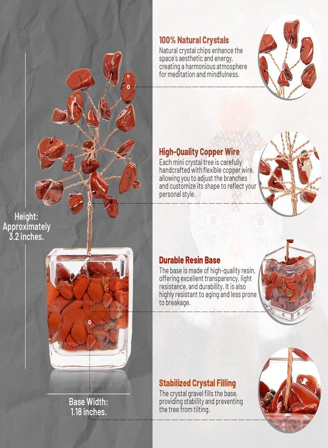 Orientrea 12Pcs Mini Crystal Tree Set, Healing 7 Chakra Tree of Life for Office & Home Decor, Positive Energy, Crystals and Healing Stones for Women, Sister, Mom, Coworkers - Image 2