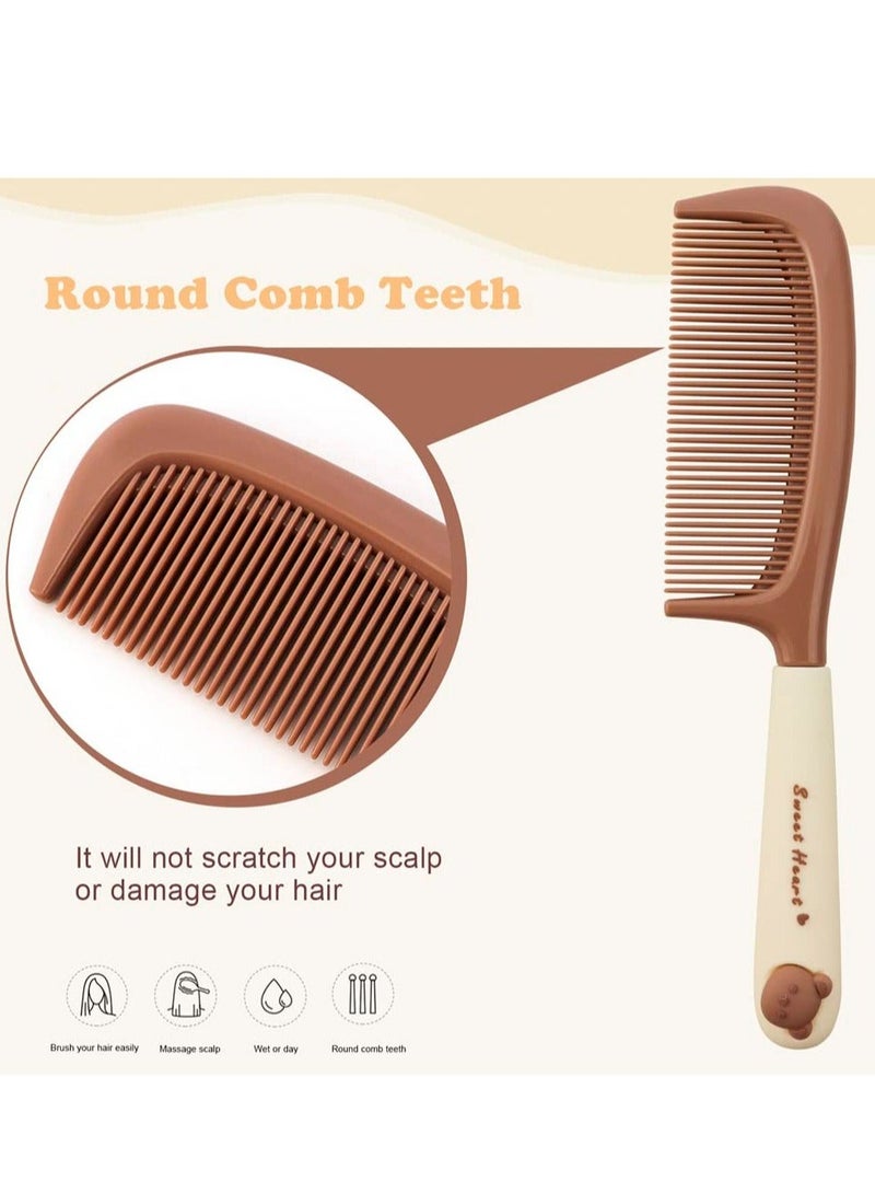 Captaintech 2 Pack Detangling Comb Women Hair Comb Cute Styling Handle Comb Fine Tooth Hair Dressing Comb Haircut Comb Hair Barber Stylist Comb for Women Wet Hair Dry Hair - Image 5