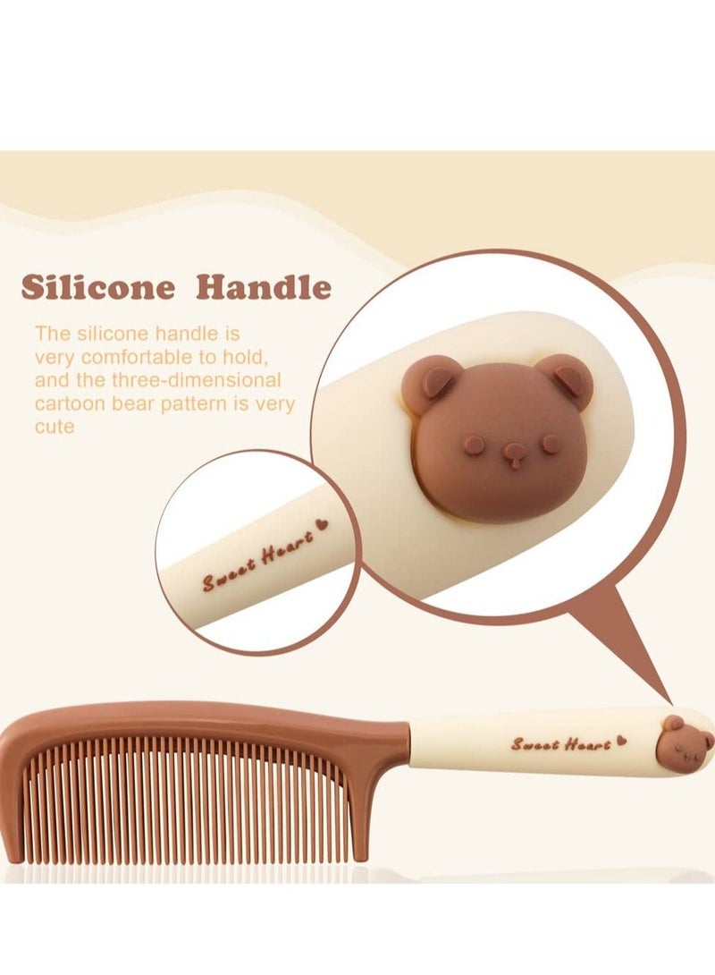 Captaintech 2 Pack Detangling Comb Women Hair Comb Cute Styling Handle Comb Fine Tooth Hair Dressing Comb Haircut Comb Hair Barber Stylist Comb for Women Wet Hair Dry Hair - Image 4