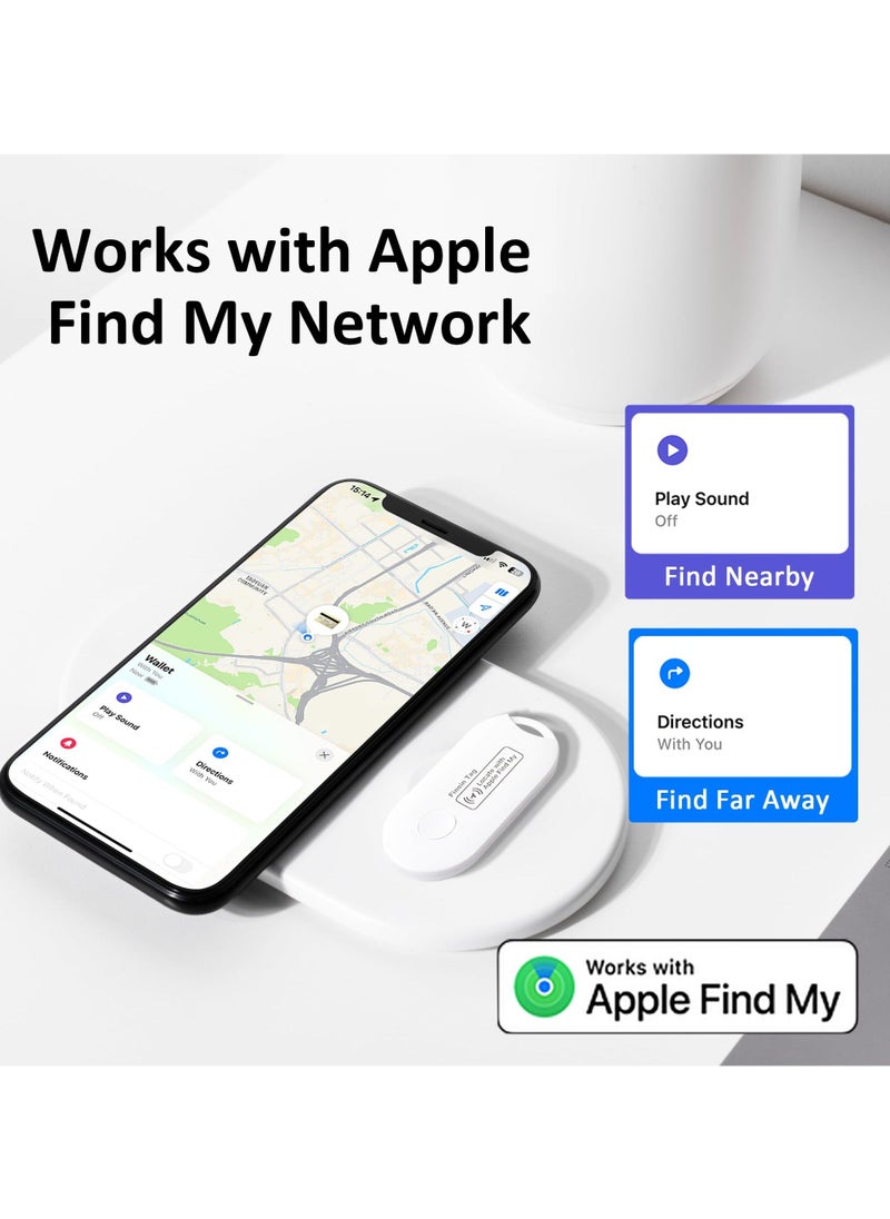 Generic - Key Finder Item Bluetooth Tracker Mini Tag Luggage Work with Apple Find My APP, 10 Months Long Working Time, Small Size, 200 ft Range, Global Positioning, iOS White 2Pack - Image 1