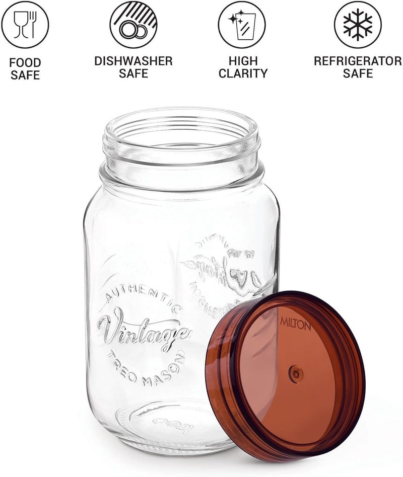 Treo Vintage Glass Jar with Airtight Lid - 750ml - Image 3