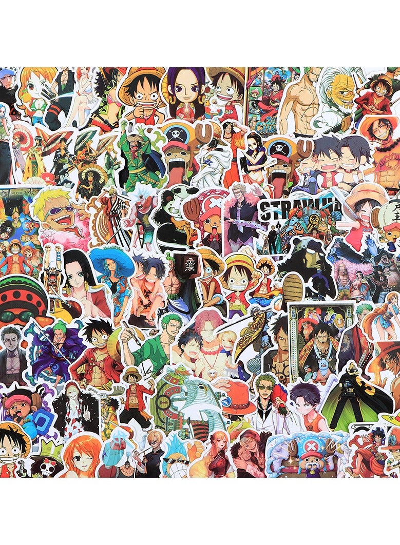 HIHILOOK One Piece Anime Stickers - Cute Vinyl, Waterproof for Laptop, Phone, Cars, Skateboard, Suitcase, Guitar, Pad, Scrapbook - 120pcs - Image 1