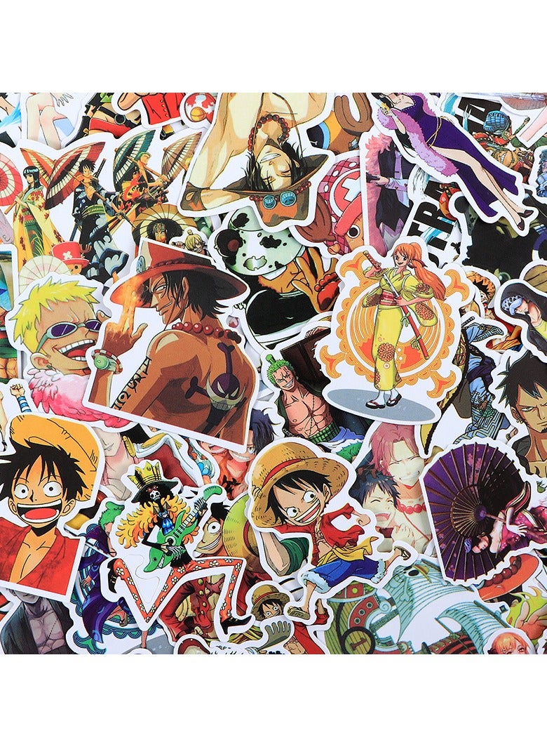 HIHILOOK One Piece Anime Stickers - Cute Vinyl, Waterproof for Laptop, Phone, Cars, Skateboard, Suitcase, Guitar, Pad, Scrapbook - 120pcs - Image 3