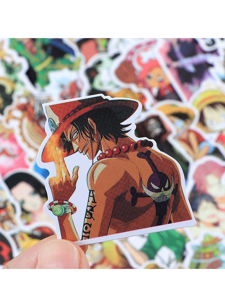 HIHILOOK One Piece Anime Stickers - Cute Vinyl, Waterproof for Laptop, Phone, Cars, Skateboard, Suitcase, Guitar, Pad, Scrapbook - 120pcs - Image 2