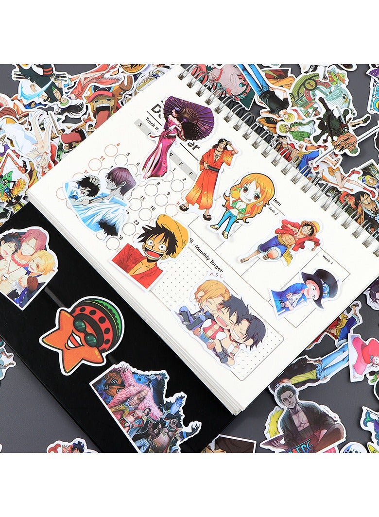 HIHILOOK One Piece Anime Stickers - Cute Vinyl, Waterproof for Laptop, Phone, Cars, Skateboard, Suitcase, Guitar, Pad, Scrapbook - 120pcs - Image 4