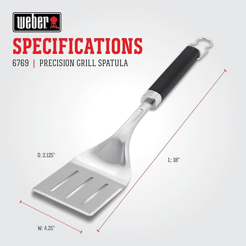 Weber Precision Grill Spatula, Silver/Black - Image 5