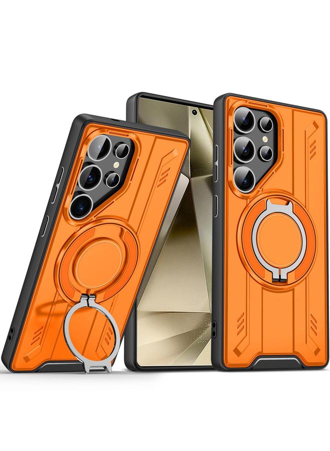 The Bros Case For Samsung Galaxy S24 Ultra 5G Rotating Ring Holder Magnetic MagSafe Phone Case