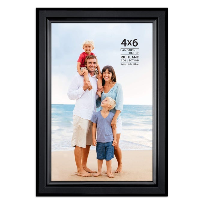 4X6 BLACK PICTURE FRAME DISTINGUISHED EDGING FOR CLASSIC STYLE RICHLAND COLLECTION