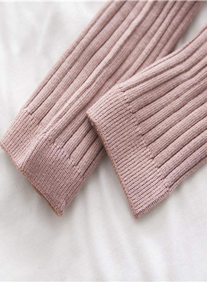 Looching 6 Pack Toddler Baby Cable Knit Ankle Leggings Pants Footless Winter Tight Stockings for Girls - Image 5