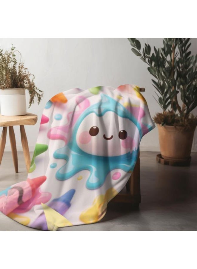 عام بطانية رقيقة من الفانيلا الكرتونية للأطفال والرضع (دافئة ومريحة، ومناسبة للنوم والألعاب) 70 سم * 100 سم - Image 5