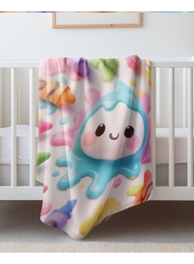 عام بطانية رقيقة من الفانيلا الكرتونية للأطفال والرضع (دافئة ومريحة، ومناسبة للنوم والألعاب) 70 سم * 100 سم - Image 3