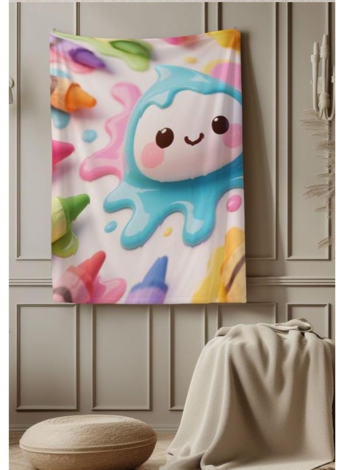 عام بطانية رقيقة من الفانيلا الكرتونية للأطفال والرضع (دافئة ومريحة، ومناسبة للنوم والألعاب) 70 سم * 100 سم - Image 2