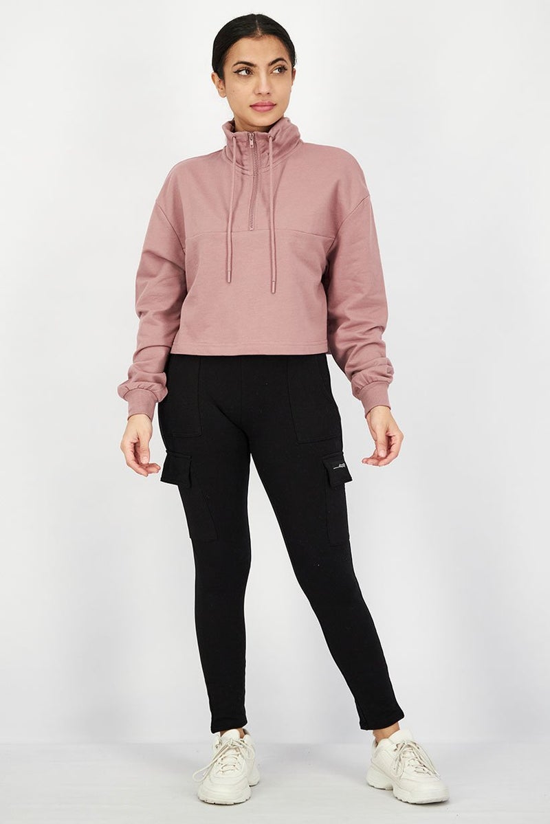 XOXO بلوزة رياضية نسائية بأكمام طويلة، موف - Image 3