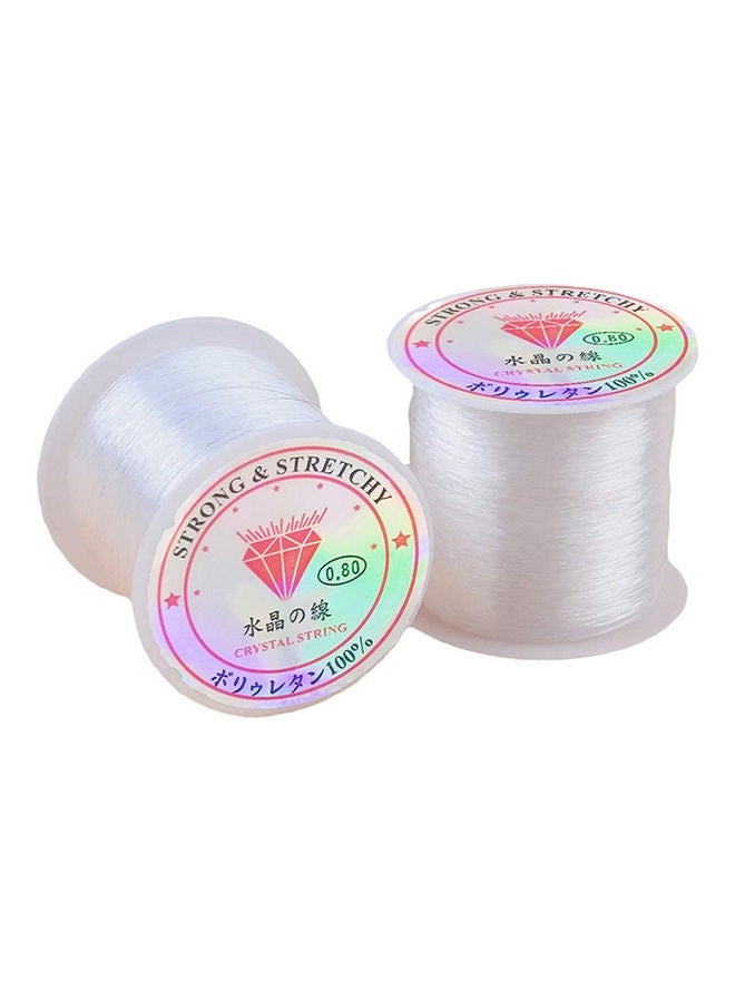 Wish 2 Rolls Elastic String For Crystal Beading,Easily Pass Through Elastic Bracelet Rope Cords for DIY Handcraft Jewelry Making - Image 1