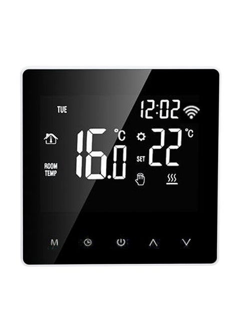 Smart Thermostat, ME81H AC 230V Temperature Controller, WiFi Smart Thermostat, LCD Display, Intelligent Thermostat, Floor Heating Thermostat (16A, White Back and White Press)