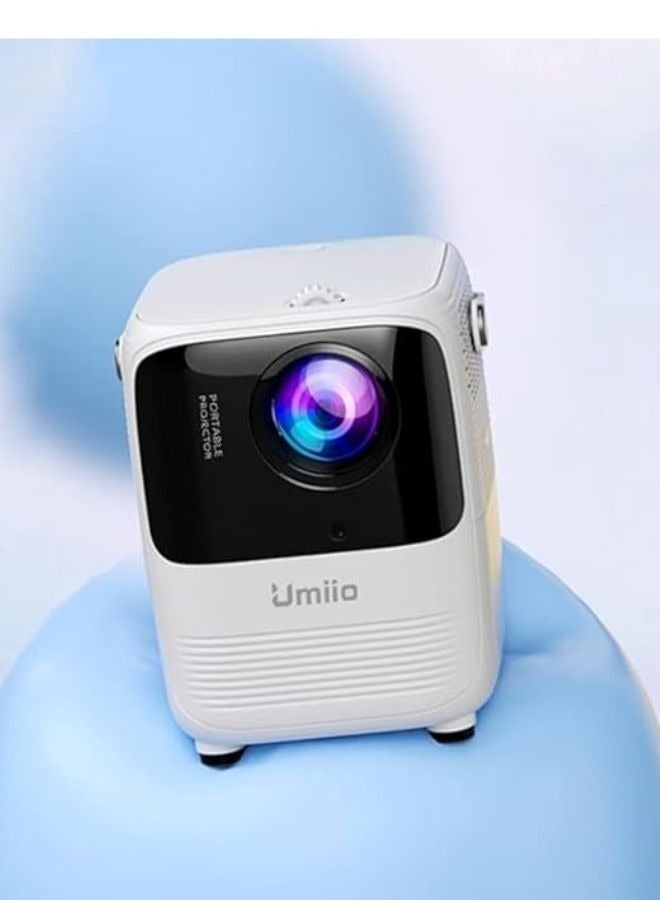 Umiio Umiio A008 Smart Projector – 5GHz WiFi & Bluetooth, 1080P HD Intelligent Home Theater Projector, Portable Design, Wireless Screen Casting for Movies, Music, TV & Gaming – White - Image 2
