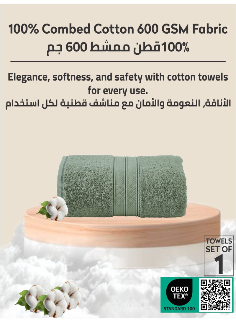 Donetella Premium 100 % Combed Cotton 1-Pcs Bath Sheet (85 X 172 CM) 600 GSM Large Towel, Highly Absorbent, Quick Dry,Best Towel for Bathroom, Spa And Hotel - Image 3