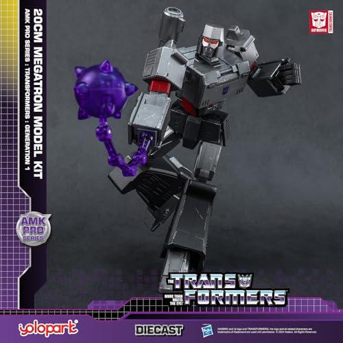 YOLOPARK لعبة يو لو بارك ميجاترون المتحولة، 7.87 بوصة، شخصية ميجاترون من Transformers G1 مع أسلحة مطورة، لعبة متحولة قابلة للتجميع بشدة للأعمار من 15 عامًا وما فوق، بدون تحويل - Image 3