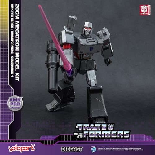 YOLOPARK لعبة يو لو بارك ميجاترون المتحولة، 7.87 بوصة، شخصية ميجاترون من Transformers G1 مع أسلحة مطورة، لعبة متحولة قابلة للتجميع بشدة للأعمار من 15 عامًا وما فوق، بدون تحويل - Image 4