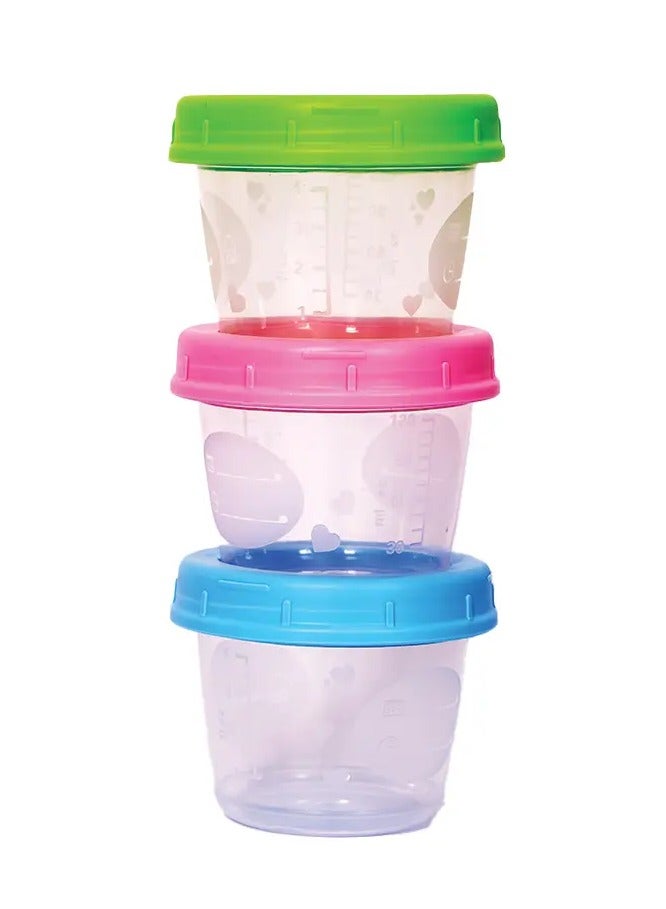 mommys BLISS حاوية تخزين طعام الأطفال 3-pack - تصميم آمن، خالي من BPA، مقاوم للتسرب لتخزين طعام الأطفال - Image 1