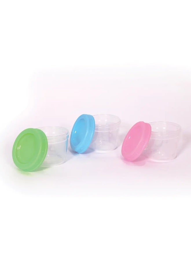 mommys BLISS حاوية تخزين طعام الأطفال 3-pack - تصميم آمن، خالي من BPA، مقاوم للتسرب لتخزين طعام الأطفال - Image 2