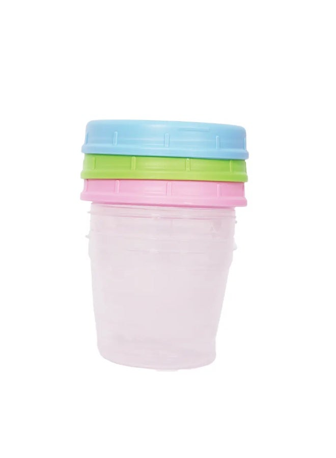 mommys BLISS حاوية تخزين طعام الأطفال 3-pack - تصميم آمن، خالي من BPA، مقاوم للتسرب لتخزين طعام الأطفال - Image 3