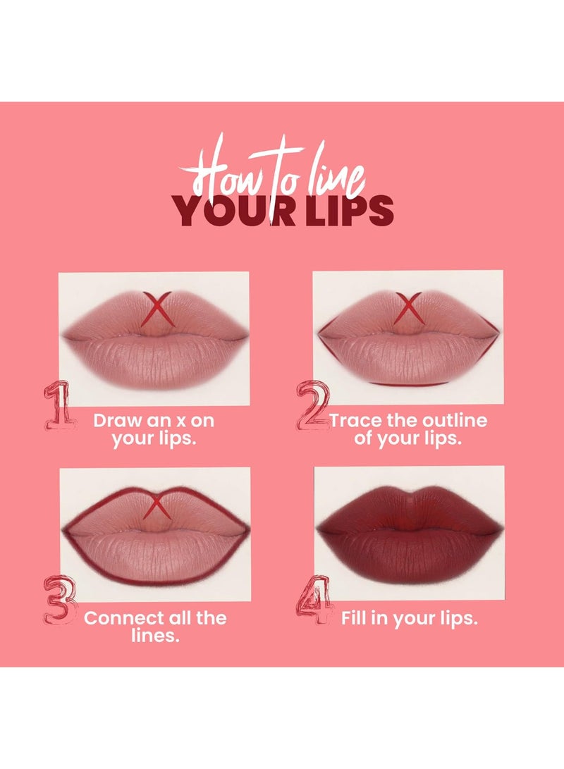 MARS COSMETICS Matte Lip Liner | One Swipe Smooth Application | Long Lasting Lip Pencil (1.4gm) (05-WINE NIGHT) - Image 5