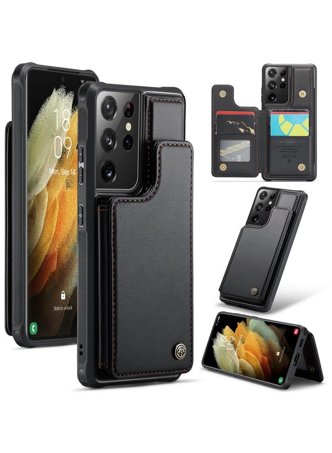 CaseMe Case For Samsung Galaxy S21 Ultra 5G C22 Card Slots Holder RFID Anti-theft Phone Case - Image 1