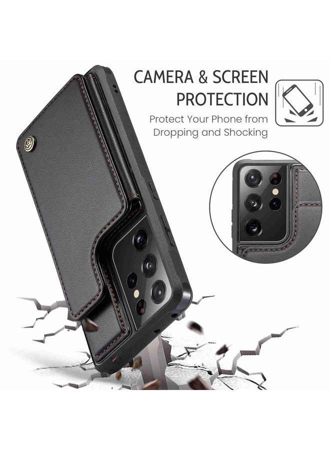 CaseMe Case For Samsung Galaxy S21 Ultra 5G C22 Card Slots Holder RFID Anti-theft Phone Case - Image 5