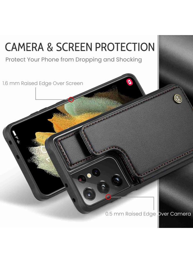 CaseMe Case For Samsung Galaxy S21 Ultra 5G C22 Card Slots Holder RFID Anti-theft Phone Case - Image 3