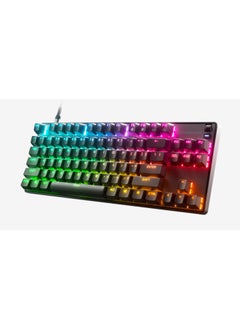 Apex 9 TKL Optical Gaming Keyboard – Linear OptiPoint Optical Switches, Adjustable 1.0-1.5mm Actuation, 100M Keypresses, 32-bit ARM Processor, Per-Key RGB Lighting, Aircraft-Grade Aluminum Alloy Top Plate, Detachable USB Type-C, 5 Custom Profiles, SteelSeries Engine Software for Windows & Mac OS | 64848