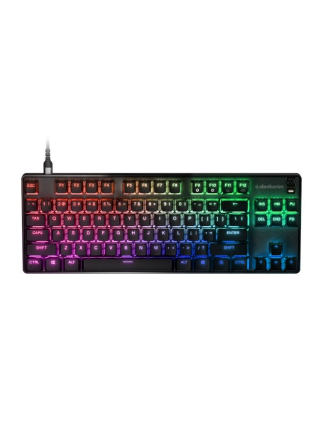steelseries - Apex 9 TKL Optical Gaming Keyboard – Linear OptiPoint Optical Switches, Adjustable 1.0-1.5mm Actuation, 100M Keypresses, 32-bit ARM Processor, Per-Key RGB Lighting, Aircraft-Grade Aluminum Alloy Top Plate, Detachable USB Type-C, 5 Custom Profiles, SteelSeries Engine Software for Windows & Mac OS | 64848 - Image 1