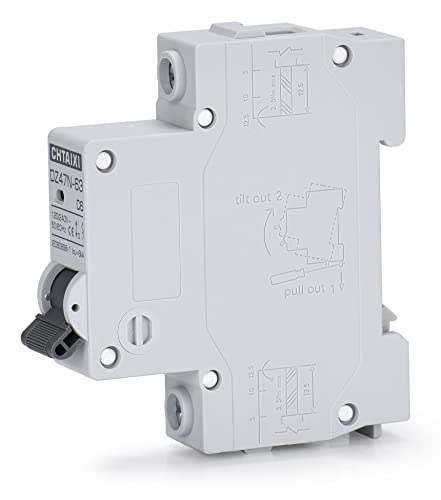 Chtaixi AC Miniature Circuit Breaker, 20 Amp 120V/240V 1 Pole DIN Rail Mount Circuit Breaker, Thermal Magnetic Trip, Solar AC Disconnect Switch MCB C20 - Image 2