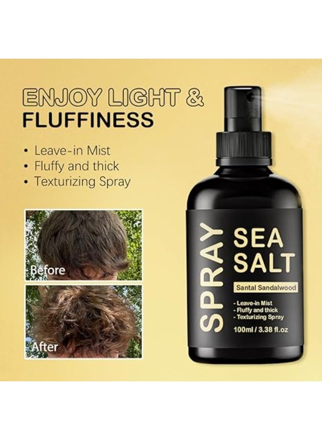 ك أو إي سي Sea Salt Spray for Men Volumizes & Texturizes & Lifts Keratin Sea Salt Spray for Hair Natural Curls and Waves Hair 3.38 fl oz Light & Non-Greasy - Image 2