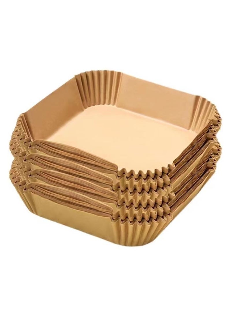 General Air fryer special paper tray household high temperature resistant oil absorbing paper pad food grade special paper round square baking paper microwave oven, non-stick basket and pan  - Image 5
