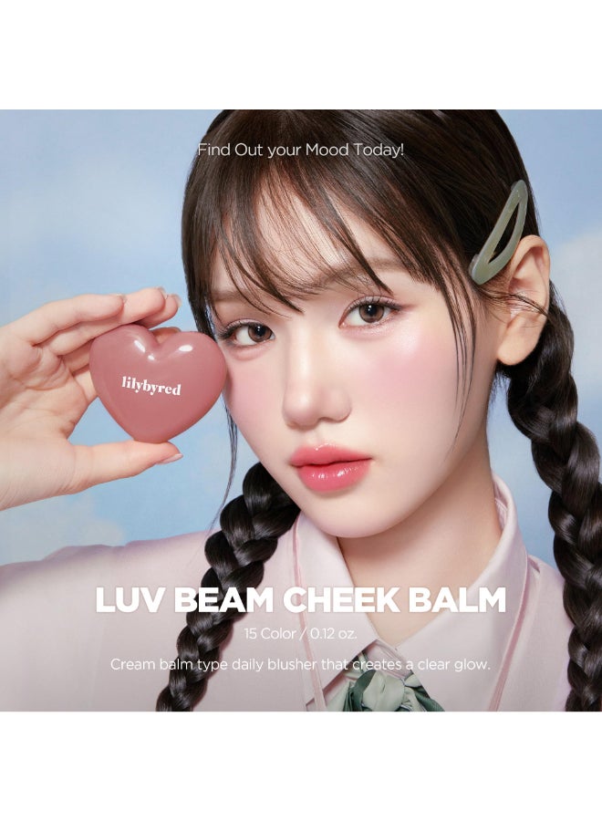 lilybyred بلوش كريم ليفي ريد لوف بيم على شكل قلب، بلشر كوري، لمسة شبه مطفية، يدوم طويلاً، قابل للدمج والبناء، قوام كريمي ناعم، خفيف الوزن، توهج طبيعي 0.12 أونصة 10 جرام، وردي عنابي - Image 4