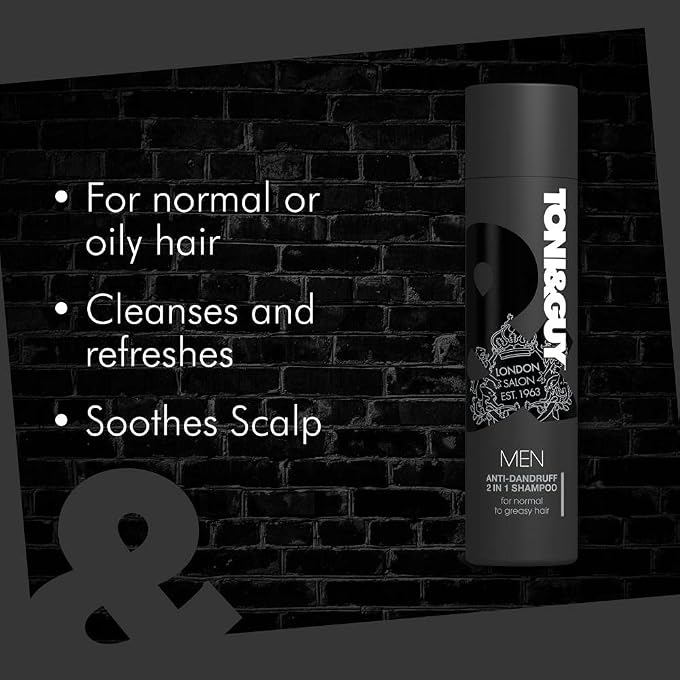 Toni & Guy 3 Pk of 250 ml Toni & Guy Anti-Dandruff 2in1 Shampoo formulated with Mineral Extracts for Normal to Greasy Hair & Cleanses & Soothes Itchy Scalp, Helping to Remove Loose Dandruff in the Hair - Image 3