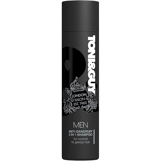 Toni & Guy 3 Pk of 250 ml Toni & Guy Anti-Dandruff 2in1 Shampoo formulated with Mineral Extracts for Normal to Greasy Hair & Cleanses & Soothes Itchy Scalp, Helping to Remove Loose Dandruff in the Hair - Image 2