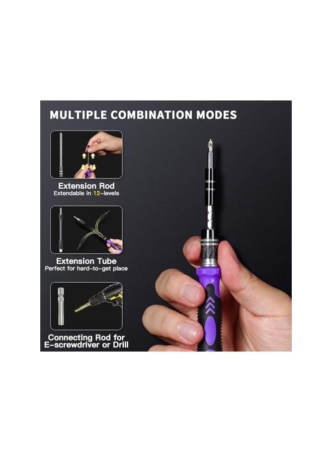 promass 170 in 1 Precision Screwdriver Set, Professional Repair Tool Kit with Portable Case, Small Screwdriver Kit for PC, Computer, Cellphone, Tablet, iPhone, iPad, Mac, Electronic etc - Image 3