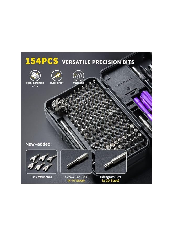 promass 170 in 1 Precision Screwdriver Set, Professional Repair Tool Kit with Portable Case, Small Screwdriver Kit for PC, Computer, Cellphone, Tablet, iPhone, iPad, Mac, Electronic etc - Image 4