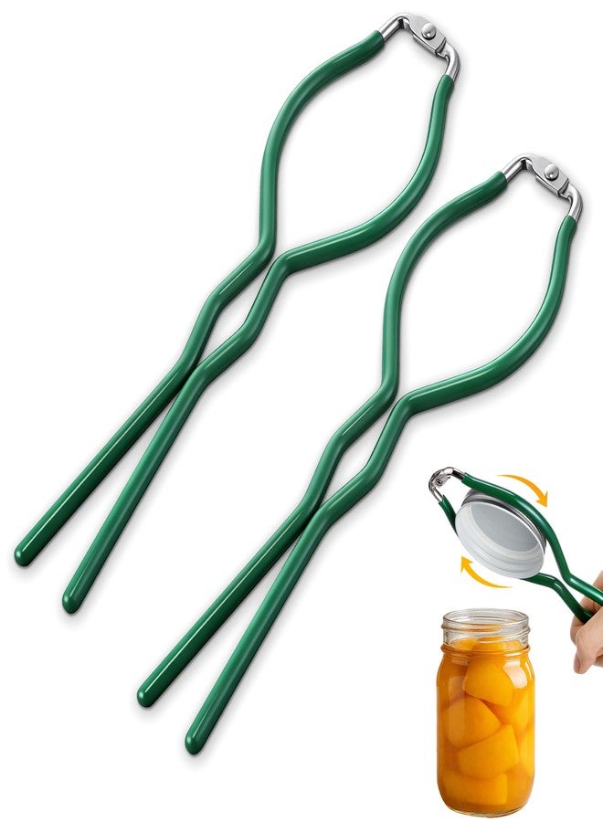 Feekoon 2 Pack Canning Jar Opener & Jar Wrench, Metal JarOpener Tool 10.8" x 3.1", Durable Plated-Steel Kitchen Lid Tightener, Safe for Hot Jars, Perfect for Weak Hands & Seniors - Image 1