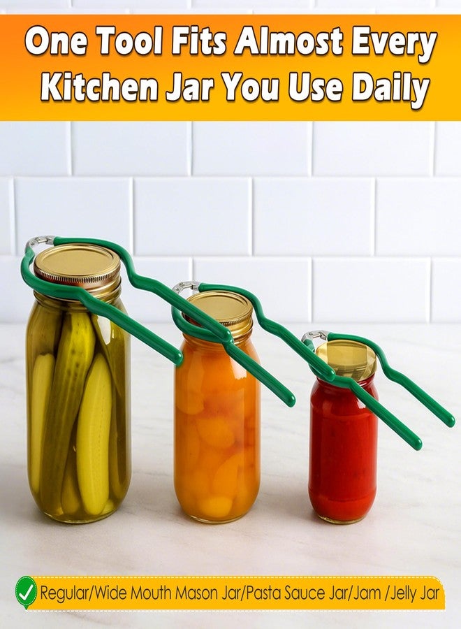 Feekoon 2 Pack Canning Jar Opener & Jar Wrench, Metal JarOpener Tool 10.8" x 3.1", Durable Plated-Steel Kitchen Lid Tightener, Safe for Hot Jars, Perfect for Weak Hands & Seniors - Image 5