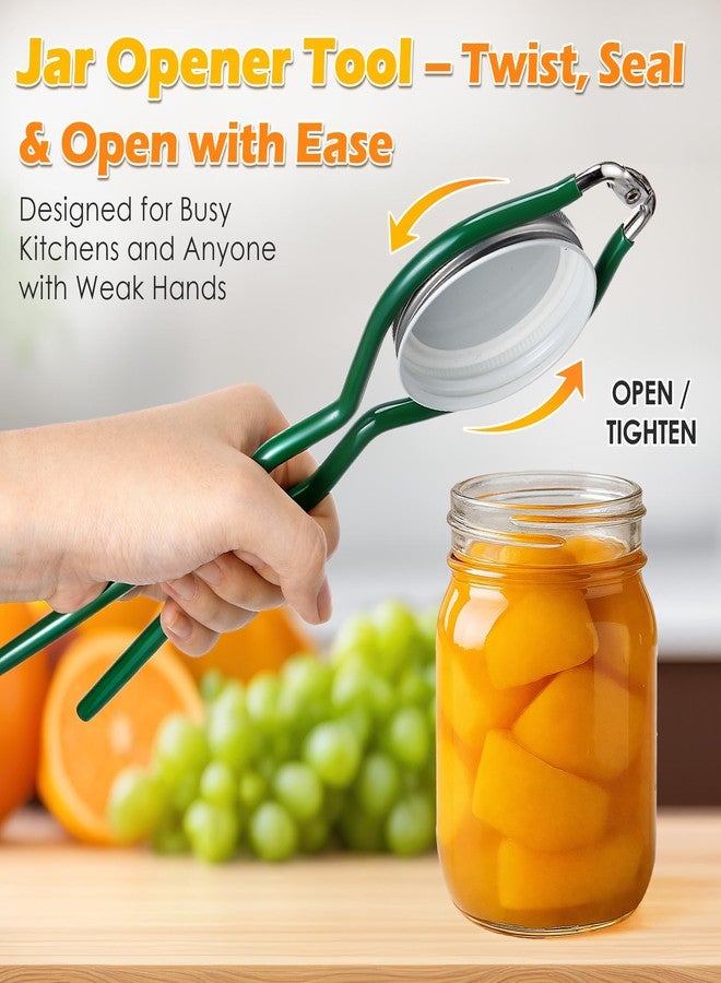 Feekoon 2 Pack Canning Jar Opener & Jar Wrench, Metal JarOpener Tool 10.8" x 3.1", Durable Plated-Steel Kitchen Lid Tightener, Safe for Hot Jars, Perfect for Weak Hands & Seniors - Image 2