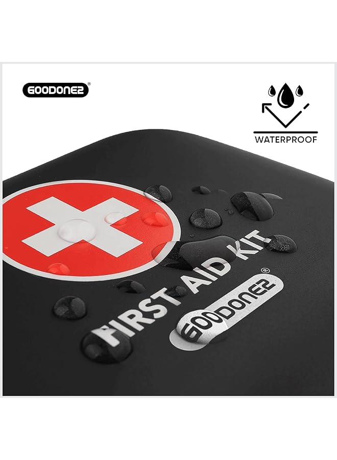 GOODONE2 200 Pcs First Aid Kit Clean Treat Protect Minor Cuts Scrapes. Home Office Car School Business Travel Emergency Kit Survival Hunting Outdoor Camping & Sports (200 Pcs) Black - Image 4